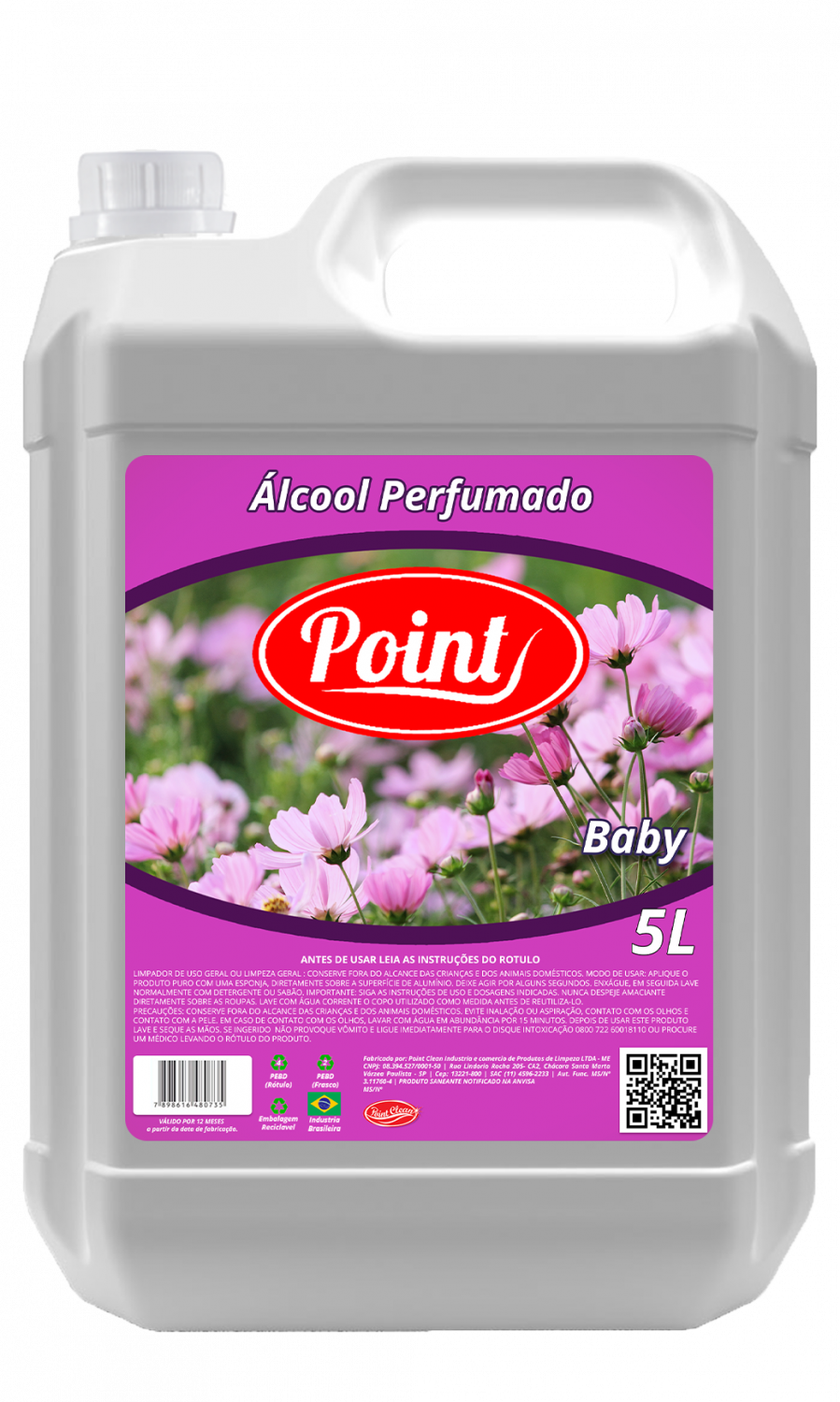 Alcool Perfumado Baby Point - 5 Litros