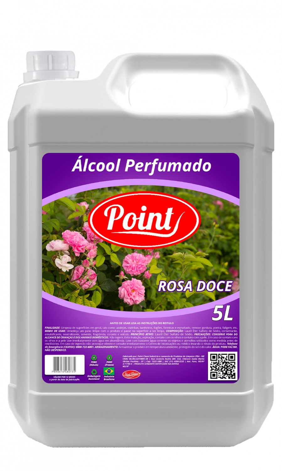 Alcool Perfumado Rosa Doce - 5 Litros