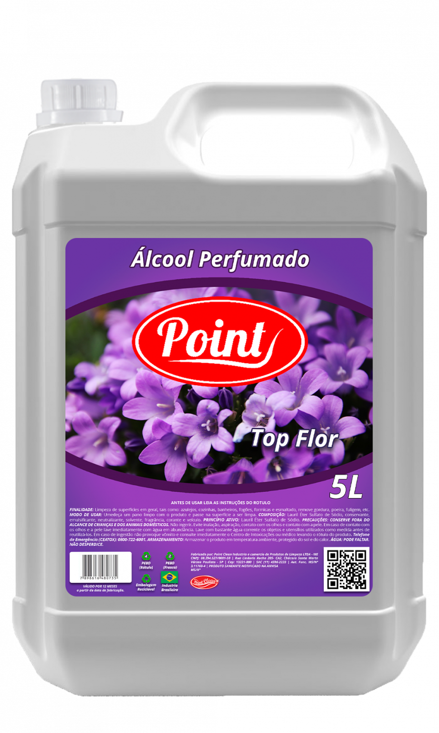 Álcool Perfumado Top Flor Point  - 5 Litros